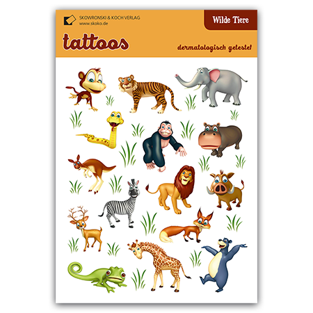 Tattoos, Wilde Tiere, dermatologisch getestet, Entdecke auch viele weitere schöne Motive und teile s | Wilde Tiere