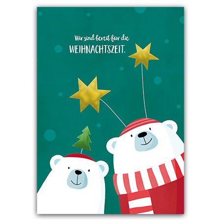 Wir sind bereit für die Weihnachtszeit. | Bereit für die Weihnachtszeit. (mit Metallic-Effekten)