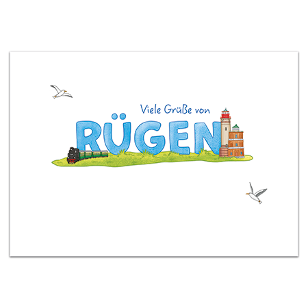 Viele Grüße von Rügen | Viele Grüße von Rügen (Strukturkarton mit Lack-Effekten)