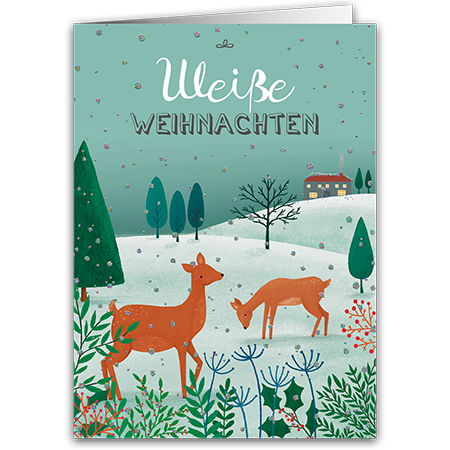 Weiße Weihnachten | Weiße Weihnachten (Strukturkarton mit Glimmerlack)