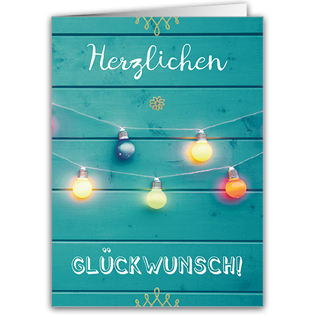 Herzlichen Glückwunsch  Herzlichen Glückwunsch (Strukturkarton mit Glimmerlack)