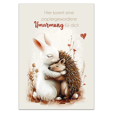 Hier kommt eine papiergewordene Umarmung für dich | Umarmung für dich (Strukturkarton mit Lack-Effekten)