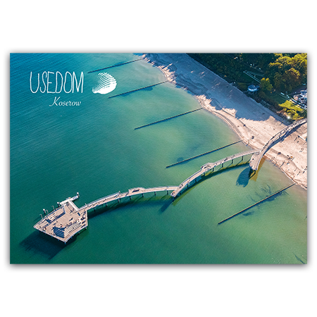 Usedom Koserow | Seebrücke Koserow (Strukturkarton mit Lack-Effekten)
