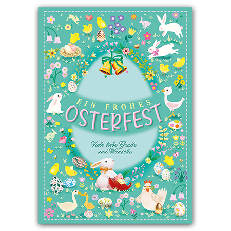 Ein frohes Osterfest Viele liebe Grüße und Wünsche | Ein frohes Osterfest (Strukturkarton mit Lack-Effekten)