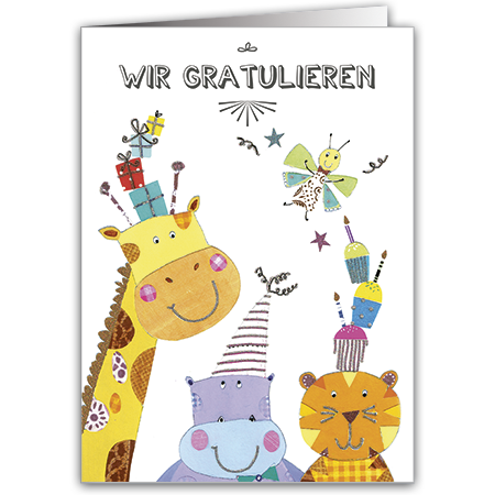  | Wir gratulieren (Strukturkarton mit Glimmerlack)