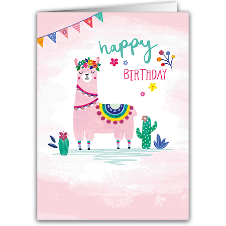 happy BIRTHDAY  Happy Birthday (Strukturkarton mit Glimmerlack)