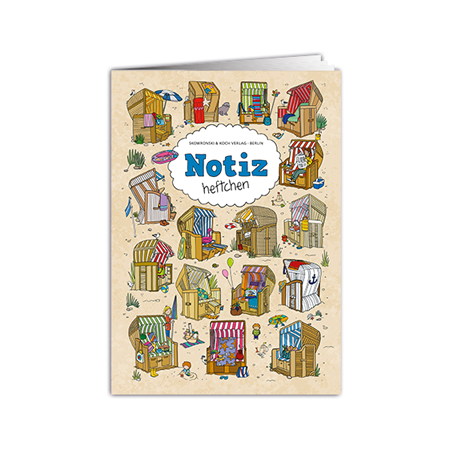 Notizheftchen | Strandkörbe (Notizheftchen DIN A6, kariert)