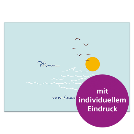 Moin von / aus ... | Moin (individualisierbar, Mindestbestellmenge 20 Stk.)