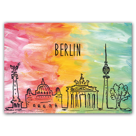 BERLIN  Berlin Skyline II (Strukturkarton mit Lack-Effekten)