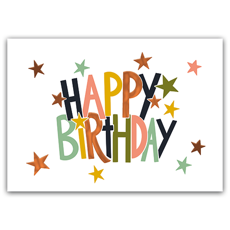  | Happy Birthday (mit Metallic-Effekten)