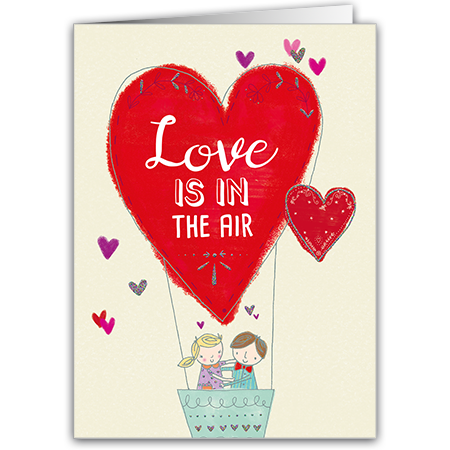 Love is in the air  Love Is In The Air (Strukturkarton mit Glimmerlack)