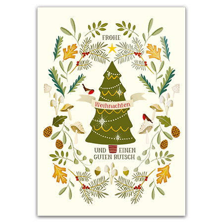 Frohe Weihnachten und einen guten Rutsch | Frohe Weihnachten (Strukturkarton mit Lack-Effekten)