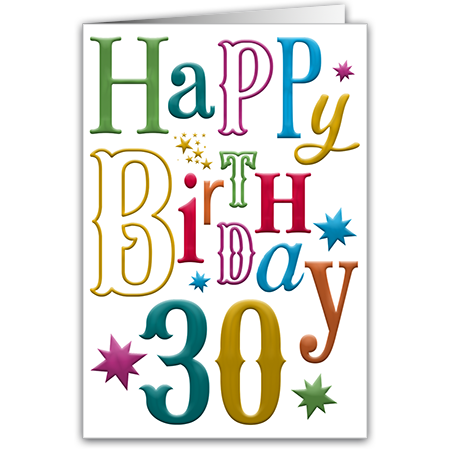 Happy Birthday 30 | Happy Birthday 30 (mit Hoch- und Folienprägung)