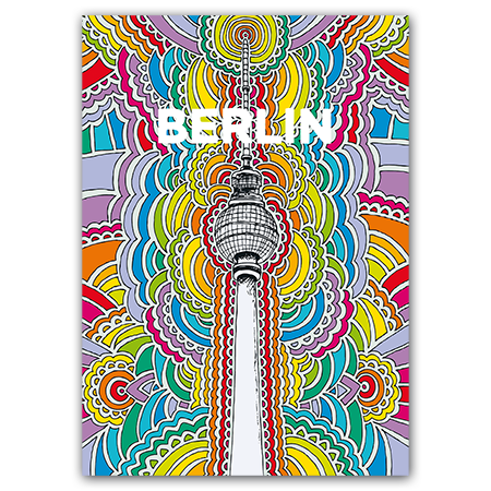 BERLIN  Berliner Fernsehturm (Strukturkarton mit Lack-Effekten)
