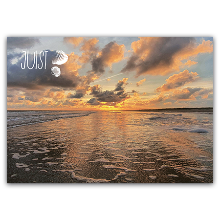 Juist | Sonnenaufgang auf Juist (Strukturkarton mit Lack-Effekten)