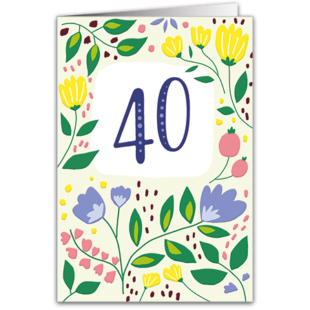 40 | Zum 40. Geburtstag (Hochprägung mit Lack-Effekten) 