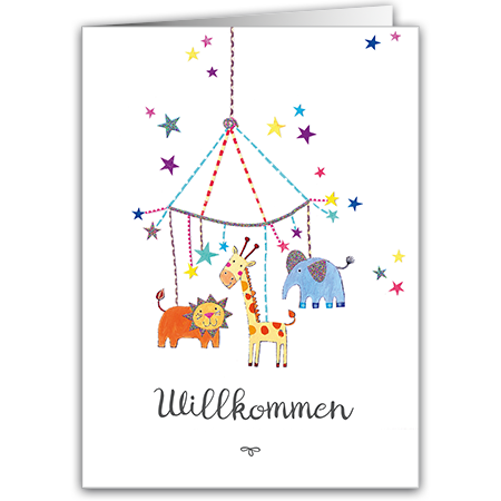Willkommen | Willkommen (Strukturkarton mit Glimmerlack)