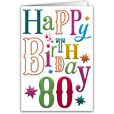 Happy Birthday 80 | Happy Birthday 80 (mit Hoch- und Folienprägung)