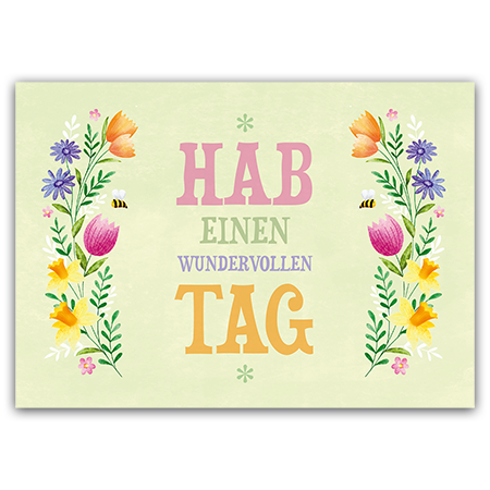 HAB EINEN WUNDERVOLLEN TAG  | Hab einen wundervollen Tag (Strukturkarton mit Lack-Effekten) 