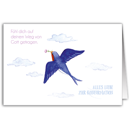 Fühl dich auf deinem Weg von Gott getragen. Alles Liebe zur Konfirmation | Alles Liebe zur Konfirmation (Strukturkarton)