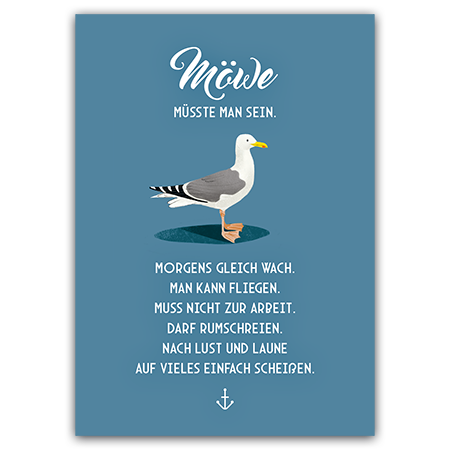  | Möwe müsste man sein. (Strukturkarton mit Lack-Effekten)