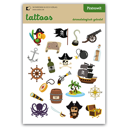 Tattoos, Piratenwelt, dermatologisch getestet, Entdecke auch viele weitere schöne Motive und teile s | Piratenwelt
