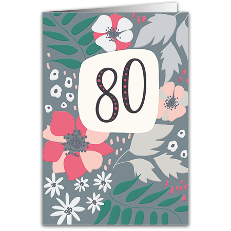 80 | Zum 80. Geburtstag (Hochprägung mit Lack-Effekten)