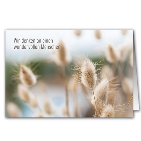 Wir denken an einen wundervollen Menschen | Wir denken an einen wundervollen Menschen (Perlmuttkarton)