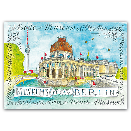 © Jiska de Waard Museumsinsel Berlin, Bode Museum, Altes Museum, Pergamonmuseum, Neues Museum, Berliner Dom, Alte Nationalgalerie Berlin, Museumsinsel (Strukturkarton)