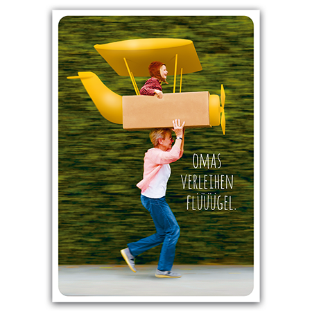 Omas verleihen Flüüügel | Omas verleihen Flüüügel. (Strukturkarton)