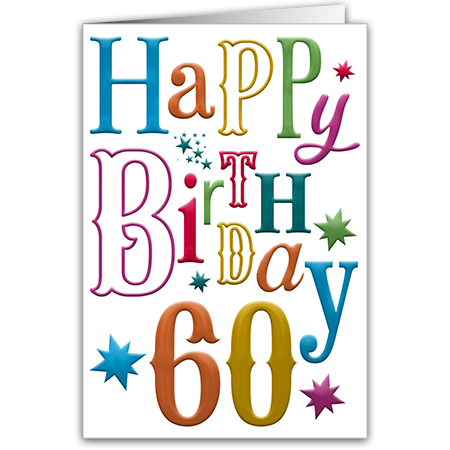 Happy Birthday 60 | Happy Birthday 60 (mit Hoch- und Folienprägung)