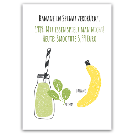 Banane in spinat zerdrückt Mit Essen spielt man nicht! smoothie | Mit Essen spielt man nicht! (Strukturkarton mit Lack-Effekten)