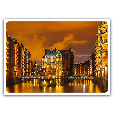  | Hamburg, Speicherstadt mit Wasserschloss (Strukturkarton)