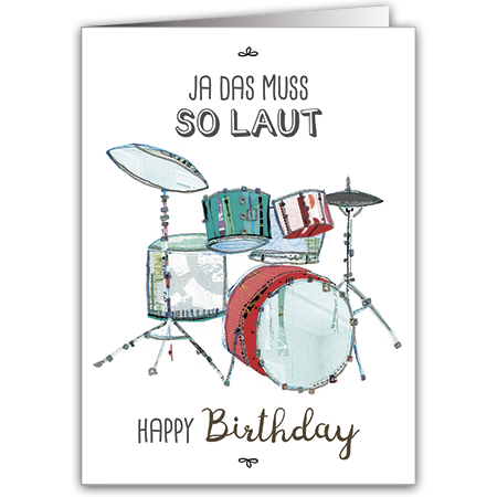 Happy Birthday | Ja, das muss so laut! (Strukturkarton mit Glimmerlack)