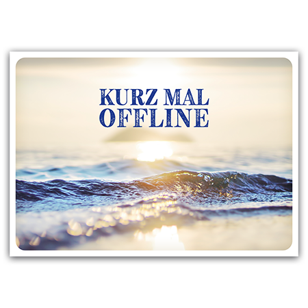 Kurz mal offline | Kurz mal offline (Strukturkarton mit Lack-Effekten)