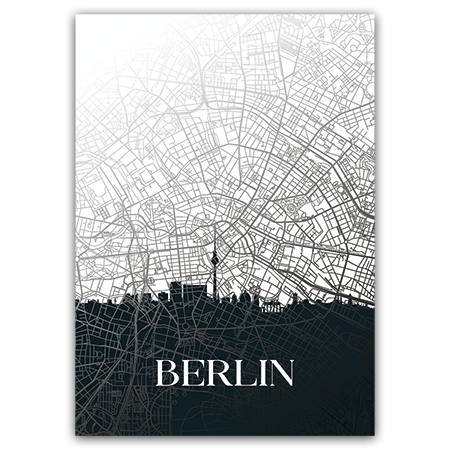 Berlin  Berliner Straßennetz (mit Metallic-Effekten)
