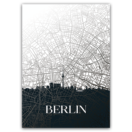 Berlin | Berliner Straßennetz (mit Metallic-Effekten)