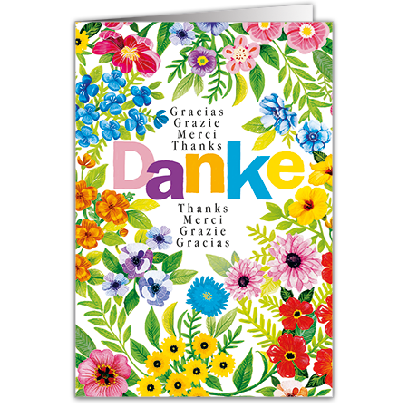 Gracias Grazie Merci Thanks Danke | Danke (Strukturkarton mit Lack-Effekten)