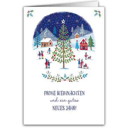 Frohe Weihnachten und ein gutes neues Jahr | Frohe Weihnachten (Strukturkarton mit Lack-Effekten)