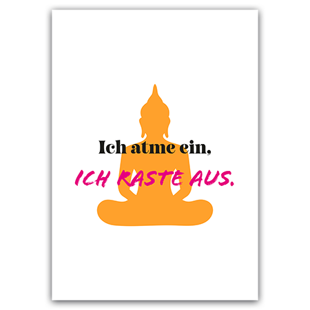 ich altme ein, ich raste aus.  | Ich atme ein, ich raste aus. (Strukturkarton mit Neonfarben) 