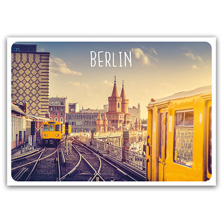  | Berlin, Oberbaumbrücke per U-Bahn (Strukturkarton)