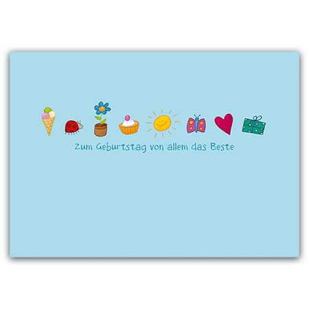 Zum Geburtstag von allem das Beste  | Zum Geburtstag von allem das Beste (Strukturkarton mit Lack-Effekten) 