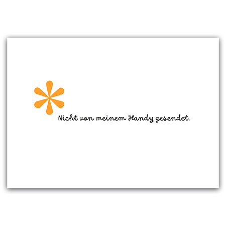 Nicht von meinem Handy gesendet.  | Nicht vom Handy gesendet. (Strukturkarton mit Neonfarben) 
