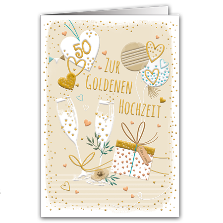 Zur Goldenen Hochzeit Alles Liebe! | Zur Goldenen Hochzeit (mit Hoch- und Folienprägung)