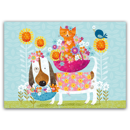  | Tierische Blumenboten (Strukturkarton mit Lack-Effekten)