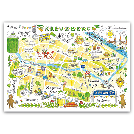 Kreuzberg SO36 U Kottbusser Tor Bergmann Kiez  Berlin Kreuzberg (Strukturkarton)