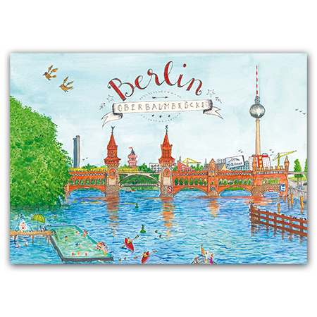 © Jiska de Waard Berlin Oberbaumbrücke Berlin, Oberbaumbrücke (Strukturkarton)