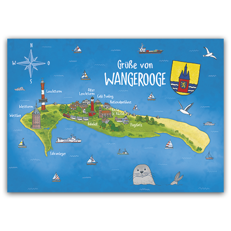 Grüße von Wangerooge  Grüße von Wangerooge (Strukturkarton mit Lack-Effekten)