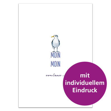 Moin Moin aus / von ... | Moin Moin (individualisierbar, Mindestbestellmenge 20 Stk.)