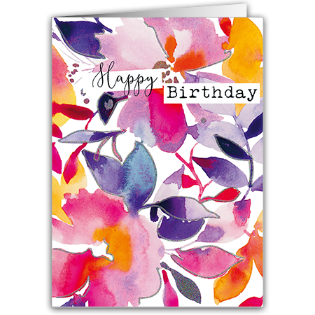 Happy Birthday  | Happy Birthday (Strukturkarton mit Glimmerlack)
